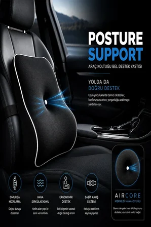 Posture Support AirCore Ergonomik Lomber Bel Destek Minderi