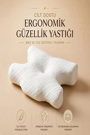Cilt Dostu Kırışıklık Önlemeye Yardımcı Yüzünüzü Koruyan Güzellik Yastığı