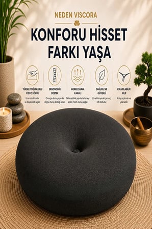 Ergonomik Meditasyon Minderi Yoga ve Meditasyon İçin Doğru Oturuş, Uzun Süreli Konfor
