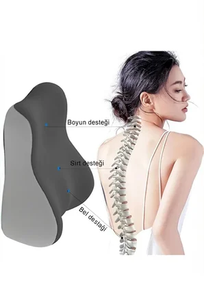 Viscoform Curve Ortopedik Bel & Bacak Destek Yastığı – Visco Memory Foam Ergonomik Tasarım