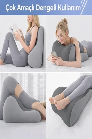 Viscoform Curve Ortopedik Bel & Bacak Destek Yastığı – Visco Memory Foam Ergonomik Tasarım