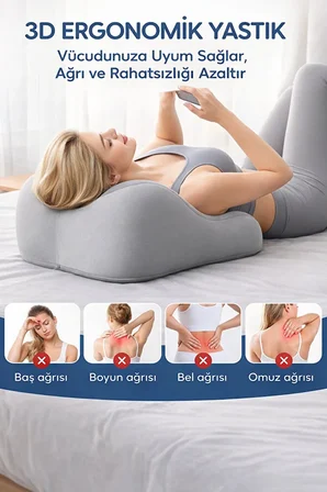 Viscoform Curve Ortopedik Bel & Bacak Destek Yastığı – Visco Memory Foam Ergonomik Tasarım