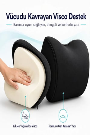 Visco Araç Boyun Yastığı – Ergonomik Boyun Destekli Oto Koltuk Başlık Yastığı