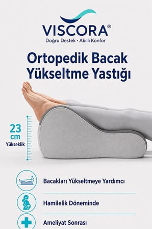 Ortopedik Bacak Yükseltme Yastığı – Hamilelik ve Ameliyat Sonrası Visco Ayak Destek Minderi