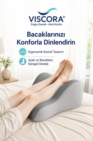 Ortopedik Bacak Yükseltme Yastığı – Hamilelik ve Ameliyat Sonrası Visco Ayak Destek Minderi