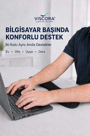 Çok Amaçlı %100 Visco Kol, Bilek ve Dirsek Destek Pedi, Fermuarlı Kılıf