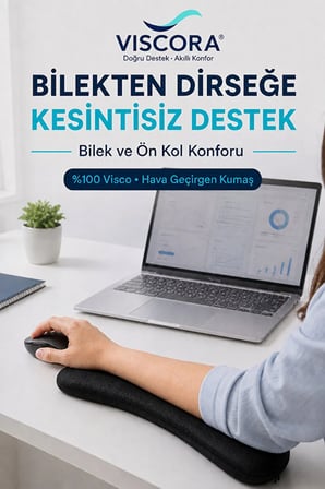 Çok Amaçlı %100 Visco Kol, Bilek ve Dirsek Destek Pedi, Fermuarlı Kılıf