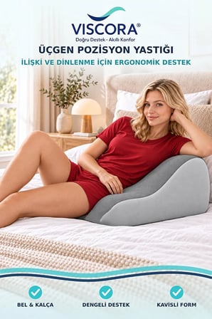 Üçgen Pozisyon Yastığı İlişki ve Dinlenme Pozisyon Desteği 3D Ergonomik Visco