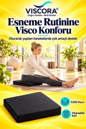 Kare Denge Pedi – Yoga, Fitness ve Egzersiz İçin Kaymaz Visco Minder, Diz Çökme Desteği