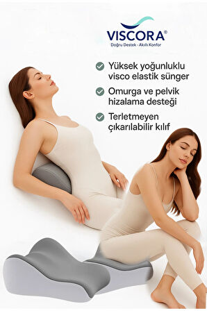 Ortopedik Vücut Destek Minderi – Yapı Visco-Yıkanabilir Kılıf – Ofis/Ev/Yatak