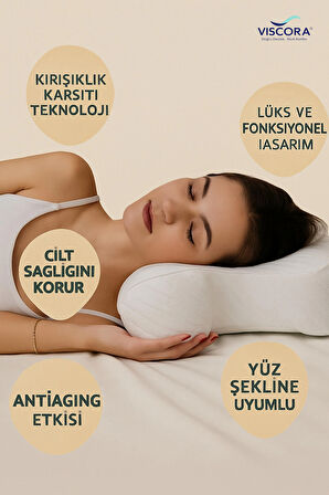 Ortopedik Güzellik Yastığı – Visco, Cilt Dostu & Kırışıklık Önleyici (40x60 cm)