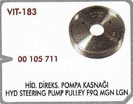 Vıtesse 183 Hidrolik Direksiyon Pompa Kasnağı Megane Laguna F9Q