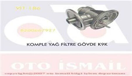 Vıtesse 186 Yağ Filtresi Komple Clıo Kangoo Megane 1.5Dcı K9K