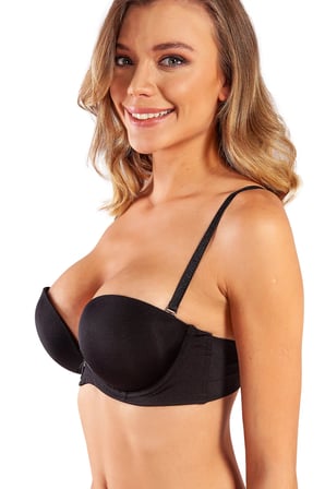 Vitaliselanfashion Golshan Genius Balconette Heavy Push Up Bra, Siyah Konforlu ve Şık Sütyen