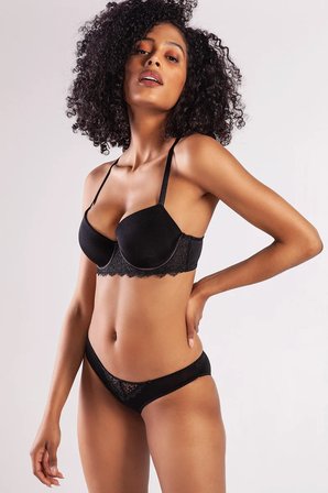 Vitaliselanfashion Golshan Garland Big size Plunge Bra, Black Konforlu ve Şık Sütyen