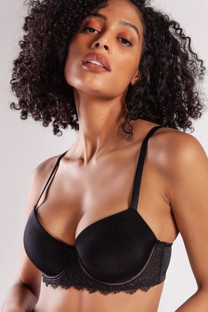 Vitaliselanfashion Golshan Garland Big size Plunge Bra, Black Konforlu ve Şık Sütyen