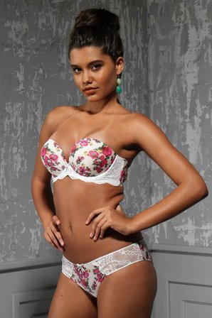 Vitaliselanfashion Golshan Gardenia Big size Plunge Bra, Ekru Konforlu ve Şık Sütyen