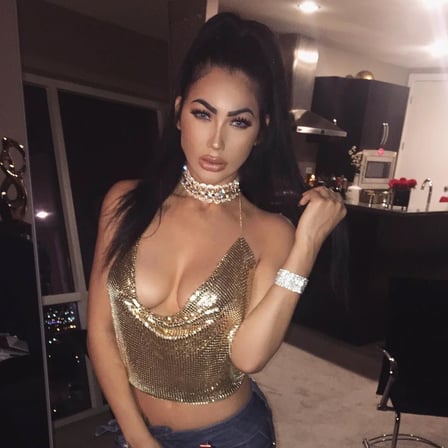 Vitaliselanfashion Parlak Gold Crop & Bluz Kolsuz Kayık Yaka Zırh Büstiyer