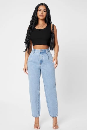 Vitaliselanfashion Kadın Siyah Kare Yaka Crop Top Bluz