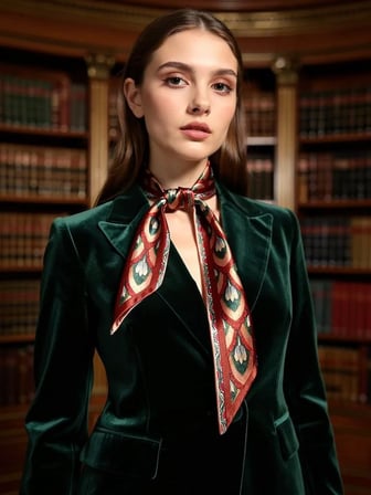 Vitaliselanfashion Kadın Zamansız Çiçek Lale Geometrik Desenli Fular – Kombin Tamamlayıcı – Hediye Olarak İdeal
