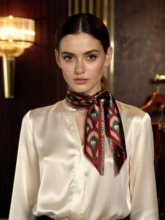 Vitaliselanfashion Kadın Zamansız Çiçek Lale Geometrik Desenli Fular – Kombin Tamamlayıcı – Hediye Olarak İdeal