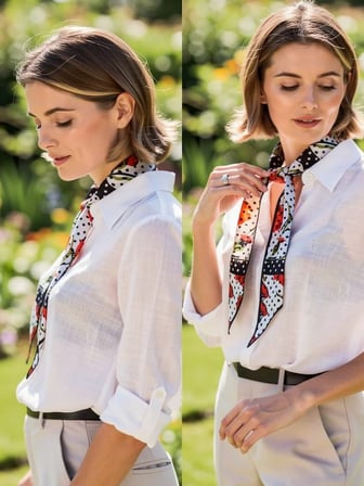 Vitaliselanfashion Puantiye Desenli Kadın Fular – Ceket, Elbise ve Gömlek Kombinleri İçin, Hediye Olarak İdeal