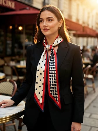 Vitaliselanfashion Modern Desenli Kadın Fular – Ceket, Elbise ve Gömlek Kombinleri İçin, Hediye Olarak İdeal