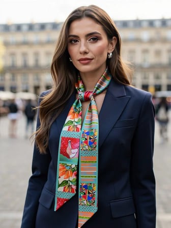 Vitaliselanfashion Kadın Çiçek Hayvan Desenli Modern Fular – Boyun, Çanta & Saç Aksesuarı – Şık Hediye Alternatifi