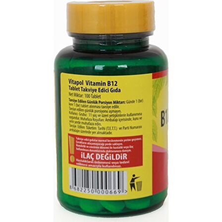 Vitapol Vitamin B12 100 Tablet 2 Adet