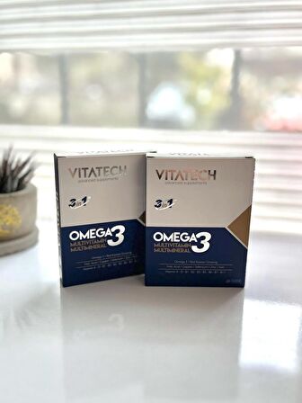 Vıtatech 3in1 Omega Multıvıtamın Multımıneral 30 Softgel 2'li Set