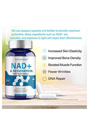 Vivalifer Nad+ Resveratrol Nad Tmg 1500 Mg 120 Caps