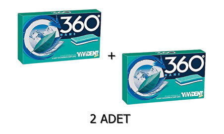 Vivident 360 Nane Aromalı Şekersiz-Tatlandırıcılı Şerit Sakız 33g (2 ADET)