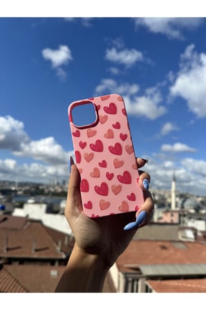 Vivo Y16 Uyumlu Kalpler Tasarımlı Telefon Kılıfı - Şeker Pembe