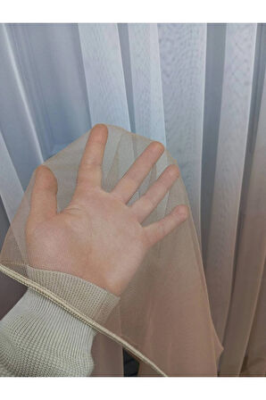 Vizon Renkli Renk Geçişli Değrade Sağ/Sol Takım Tül Fon Perde