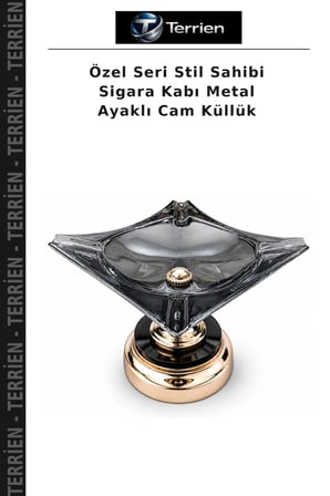 Özel Seri Stil Sahibi Sigara Kabı Metal Ayaklı Cam Küllük