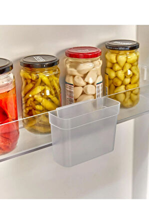 8 Adet Asılabilir Buzdolabı Kapak İçi Raf Organizeri, Çok Amaçlı Mini Kutu Seti Askılı Kap
