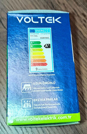 VOLTEK 9W - LED AMPUL E27 6500K