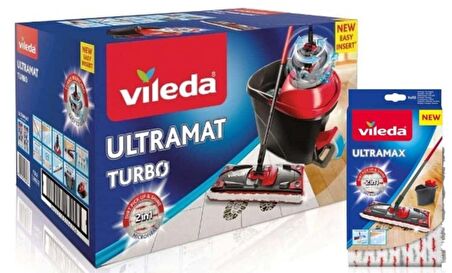 Vileda Ultramat Turbo Temizlik Seti + Ultramat Yedek Mop