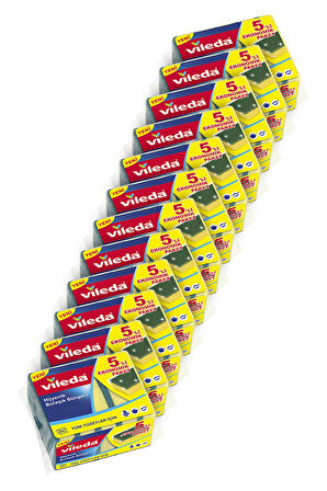 12 Paket 5 Li Yeşil Klasik Düz Sünger