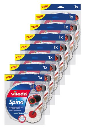 Vileda 8 Paket Spino Ultra Mikrofiber Yedek Paspas