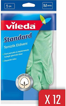 Vileda Eldiven Standart Orta Boy x 12 Adet