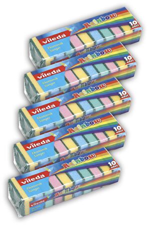 Vileda Rainbow Bulaşık Süngeri 10'lu 5'li Paket