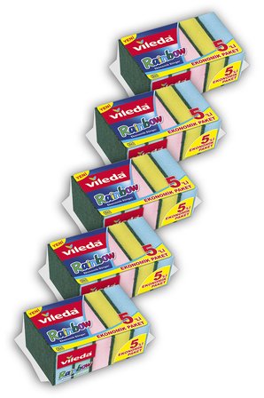 Vileda 5 Paket 5 li Rainbow Bulaşık Süngeri