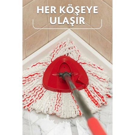 Vileda 2 Paket Turbo Deep Clean Yedek Paspas, Extra Pedli, Üçgen Başlık, Derinlemesine Temizlik