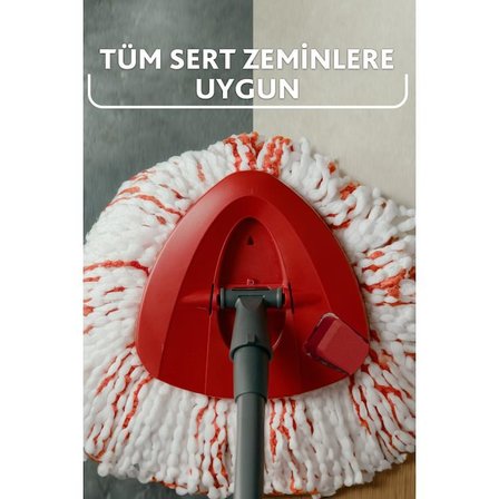 Vileda 2 Paket Turbo Deep Clean Yedek Paspas, Extra Pedli, Üçgen Başlık, Derinlemesine Temizlik