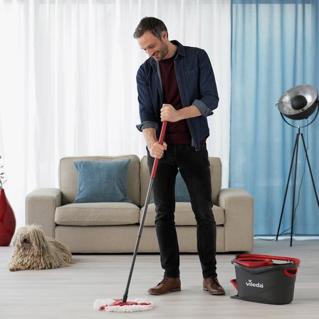 Vileda Turbo 2in1 Yeni Pedallı Temizlik Seti + 2 Paket Vileda Turbo Deep Clean Paspas