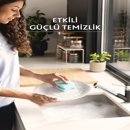 Vileda 12 Paket 3'lü Pro Clean Oluklu Bulaşık Süngeri 