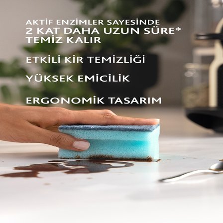 Vileda 12 Paket 3'lü Pro Clean Oluklu Bulaşık Süngeri 