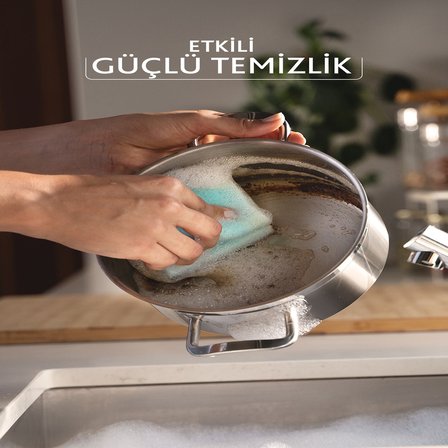 Vileda 12 Paket 3'lü Pro Clean Oluklu Bulaşık Süngeri 