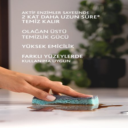 Vileda 2 Paket 2'li Pro Clean Viskoz Selüloz Bulaşık Süngeri 